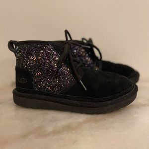 UGG black and glitter girl’s bootie- size 3